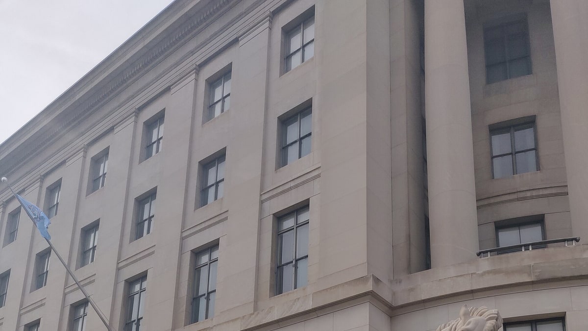 Stone facade of the Federal Trade Commission building in Washington, DC