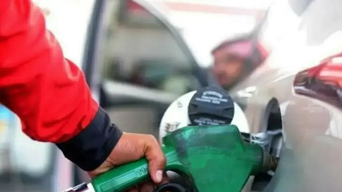 Fuel nozzle at a petrol station in Pakistan