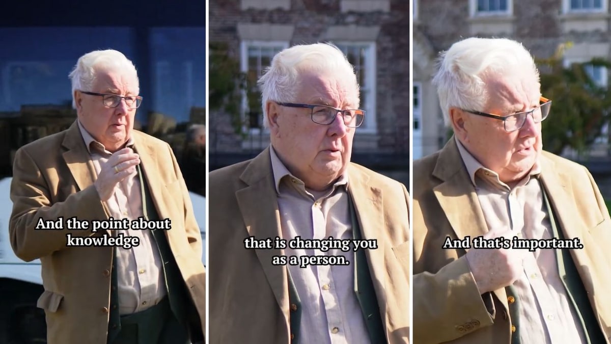 Professor Douglas Davies in a street interview